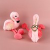 Ruzucoda Pink Flamingo Plush Keychain Stuffed Animal Key Ring Decorative