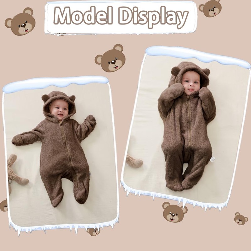 Xifamniy Baby Newborn Girls Boys Winter Clothes Snowsuit Footie Romper