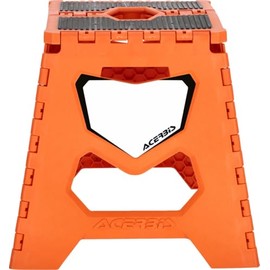 Folding Motorcycle Kickstand in Polypropylene and Rubber Lightweight and Easy to Carry Motocross Offroad Stand Orange