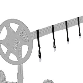 BOXOB 30pcs Pool Solar Cover Reel Attachment Kit, Including 10 Straps & Clips & Buckles Universal Inground Above Ground Pool Cover Roller Solar Blanket Straps Kit