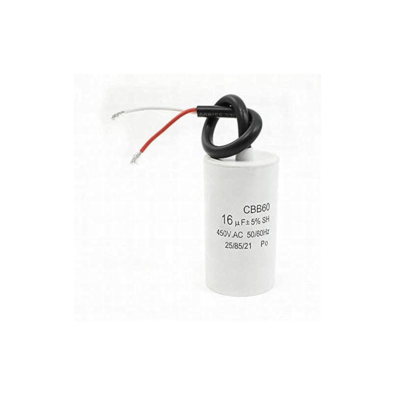 Cbb60 Motor Capacitor with Wire Lead 16Uf 450Vac Frequency 50/60Hz