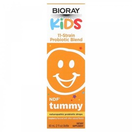 (바이오레이) 키즈 NDF Tummy 프로바이오틱 혼합물, 라즈베리 맛, 60ml(2fl 온즈 (BioRay) Kids NDF Tummy Probiotic Blend, Raspberry Flavor, 60ml (2fl oz)