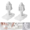 2Pcs White Plastic Toilet Seat Screws and Nuts with Washers,