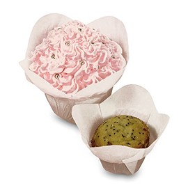 White Standard Lotus Cupcake Cups | Quantity: 250 | Diameter - 2"