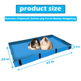 MUYG Guinea Pig Cage Waterproof Bottom for C & C Grids Habitat, Soft Oxford Cloth Washable Guinea Pigs Cage Liner Base Tarp Small Animal Cage Bedding for Rabbit Bunny Hamster and Other Small Animals