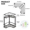WOCUBEHOME 2-Tier Corner Bathroom Counter Organizer, Black