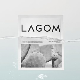 LAGOM Aqua Cactus Mask Pack - Hydrating Calming Gentle Bamboo Sheet (5 Sheets)