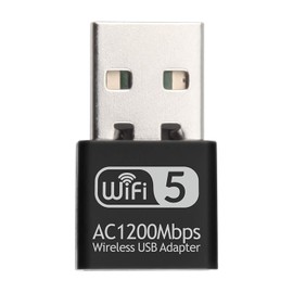 dalishopp 2.4G 5G AC1200Mbps Tarjeta de Red inalámbrica Adaptador USB Receptor WiFi RTL8812