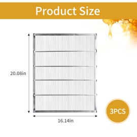 UIVONIGK 3 Pcs Metal Queen Excluder for 10 Frame Hive,Metal Queen Bee Excluder,Durable and Precision Designed Beekeeping Supplies Beekeeping Tools