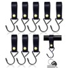Modixun 8pcs Leather S-Hooks, S Shaped Hooks for Hanging, Camping