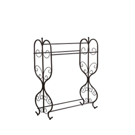 Kings Brand Furniture - Fannin Free Standing 3 Tier Metal Towel Rack Stand, Pewter
