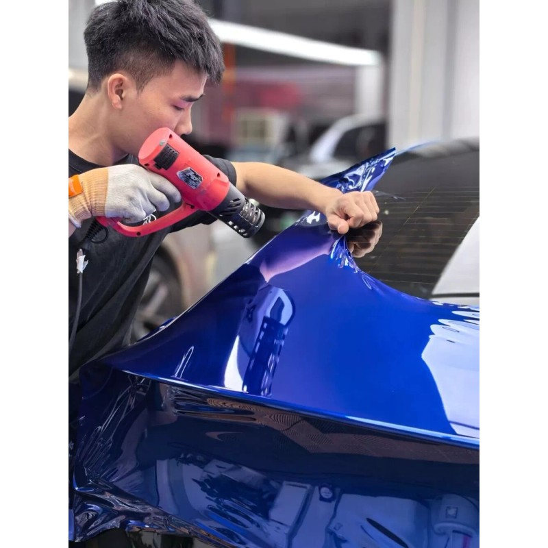 AUTOGOODY 120" x 60" Super Gloss Metallic Blue Vinyl Film