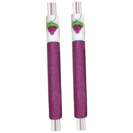 KOMBIUDA Set of 2 Floral Printed Refrigerator Door Handle Covers Kitchen Appliance Glove Cotton Decorative Stand Antiskid Easy to Clean