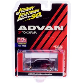 2004 Mitsubishi Lancer Evolution ADVAN Yokohama JL 50th Anniversary Ltd Ed 4800 pcs 1/64 Diecast Car by Johnny Lightning JLCP7216