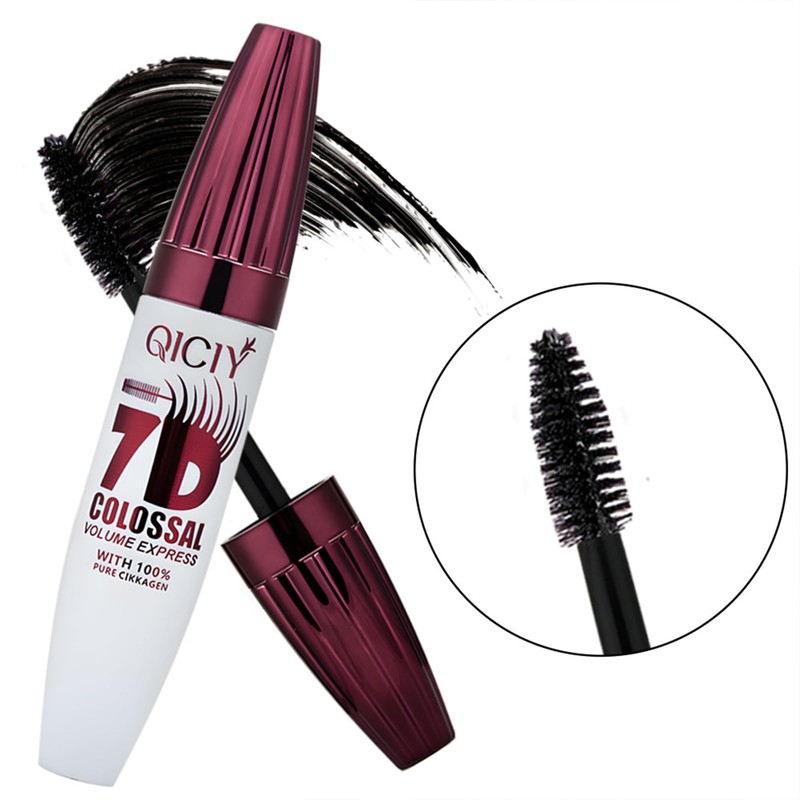 7D Mascara Ultra Black Volumizing & Lengthening, Waterproof Smudge Proof,