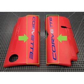 Corvette Decal Letter Inlays for C5 Fuel Rail Engine Covers Fits LH & RH 1997-2004 Corvette 5.7L LS1 LS6 LSX (Gloss Blue)