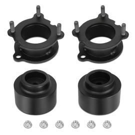 Auto Dynasty Front Strut Top Mount Leveling Lift Kit Compatible with 2002-2009 Chevy Trailblazer GMC Envoy, Coil Spring Lift Spacer, 2" Lift Height, Powdercoated Black