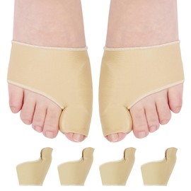 ACWOO Hallux Valgus Socks, 2 Pairs Large Toe & Foot Toe Relief Forefoot Pads, Hammer Toe Correction and Protection, Splint Toe Corrector for Men and Women (A)