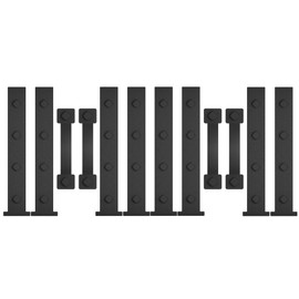 CHIJANE Magnetic Garage Door Decorative Hardware,Garage Door Magnets Accents Curb Appeal Faux Hinges&Handle,8 Hinges+4 Handles Garage Door Decor Hardware Kit for Steel or Metal Alloy Doors,Black