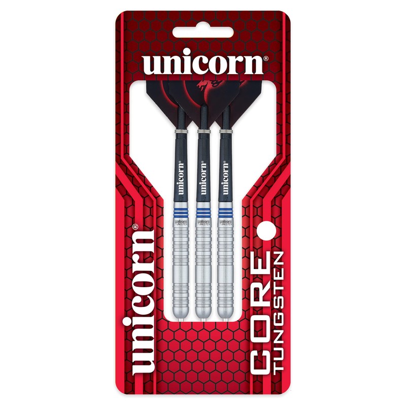 Unicorn Unisex Core|Style 1|Steel Tip Darts, Silver, 22 G EU