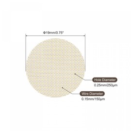 sourcing map Pipe Screen Brass Shields 3/4 Inch (19 mm) Diameter for Pipe Filter Pack of 120