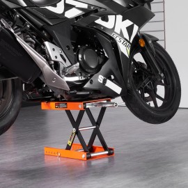 R&D Hardware Motorcycle Lift | 1100 LBS Scissor Lift Jack with Wide Deck & Safety Pin - 1100 lbs