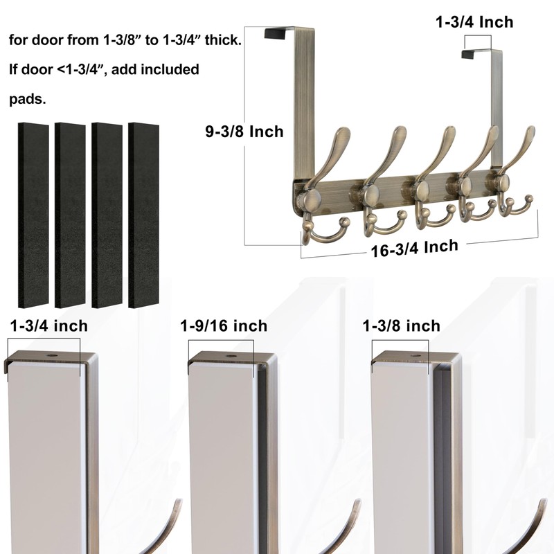 Dseap Over Door Hook 2.0 - Upgraded Version - Simple-Assembly,