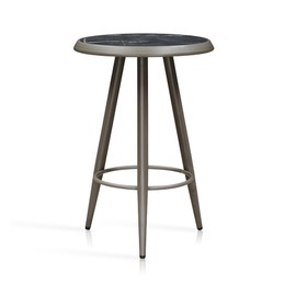 PURPLE LEAF Counter Height Bar Stools Table Dining Table with Weather Resistant for Patio Garden Grey