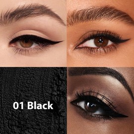 Kaely 2Pcs Black Dark Brown Pencil Eyeliner,Sharpenable Multi-Use Gel Eyeliner Pencil,Waterproof Smudge proof Eye Liner Pen,Long Lasting Smooth Eye Makeup,delineador de ojos contra el agua,01+06