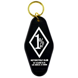 Blue Vogue Biker Motorcycle Harley American Casual Vintage Motel Key Chain USA American Miscellaneous Goods Double-Sided Hot Stamped USMO, 012 BLACK