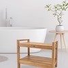 SPATEAK Asta Select Solid Teak 26" Shower Bench with Arms,
