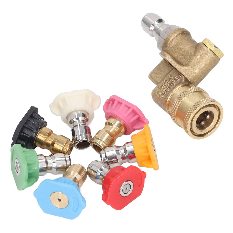 7PCS Pressure Washer Nozzle Tips with Coupler 1/4in Quick Interface