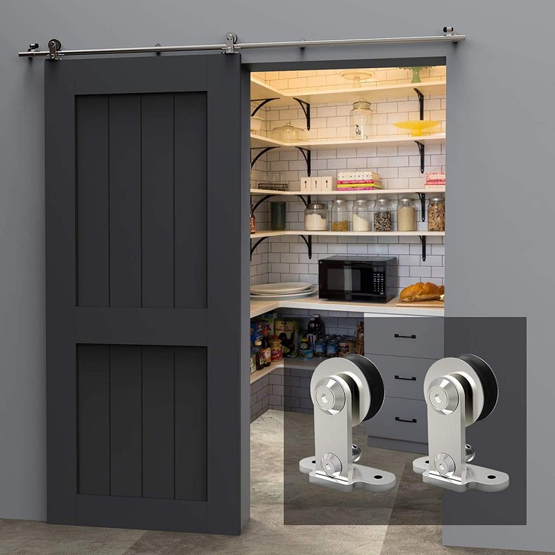 CCJH Sliding Barn Door Hardware Hangers Only 2pcs Stainless Steel