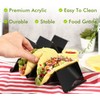 webake Taco Holder Stand 4 Pcs Acrylic Taco Rack Holders