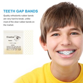 POPETPOP 500Pcs Elastic Rubber Bands: Rubberbands Dreadlocks Hair Braids Fix Tooth Gap Dental Teeth Gap Bands Heavy Dental Rubber Traction Bands for Dreadlocks, Braids, Top Knots