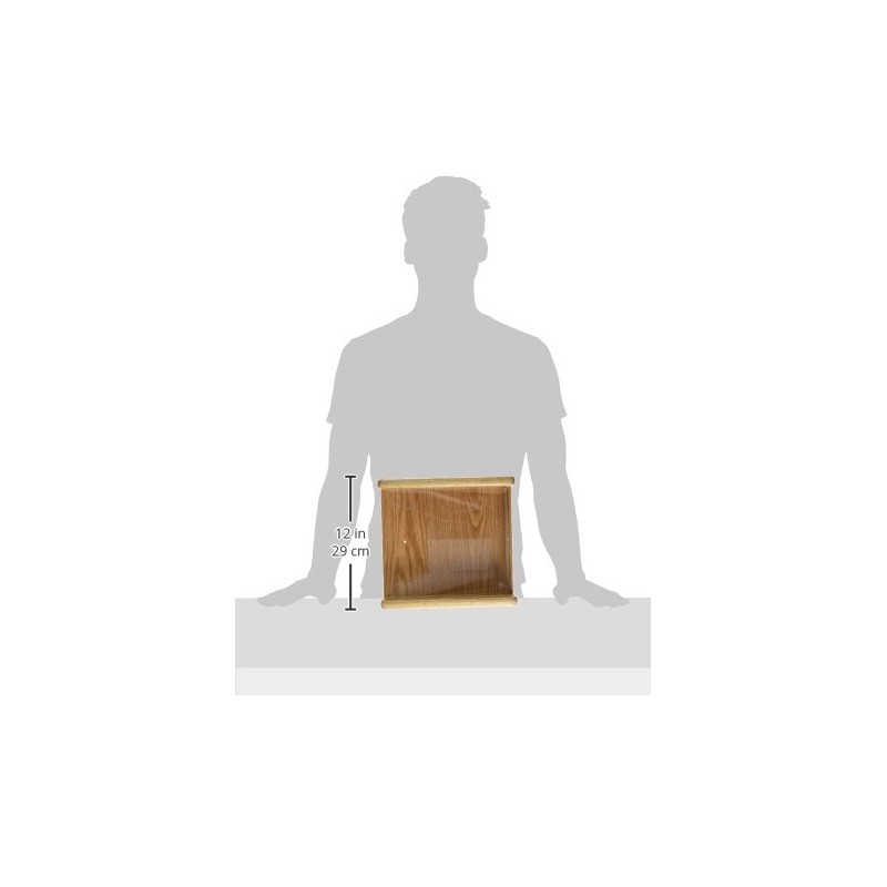 Wooden Mallet 1-Pocket Stance Wall Display, Light Oak