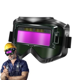 Welding Goggles,Wrap-Around Anti Scratch Welding Lens - Comfortable Protective Lens Eyewear with Automatic Adjustment for Adults Professionals