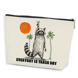 Funny Raccoon Makeup Bag Animal Humor Sarcastic Cosmetic Bag Raccoon Stuff Raccoon Gifts Funny Gifts for Women Raccoon Lovers Friends Daughter Sisters Christmas Birthday Gifts Travel Toiletry Bag