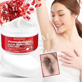 Pomegranate Hair Removal Cream for Women, Gentle Fast Acting Depilatory Cream for Face, Upper Lip, Chin, Underarms & Body, Soothing Formula for Sensit