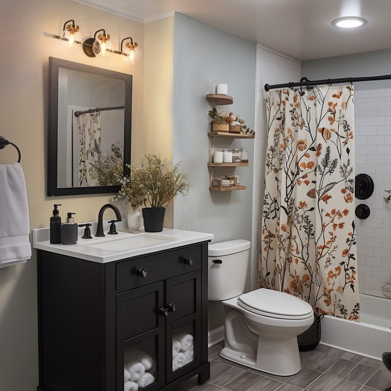KSANA Black Bathroom Vanity Light Fixtures, Modern Farmhouse 3-Light Black
