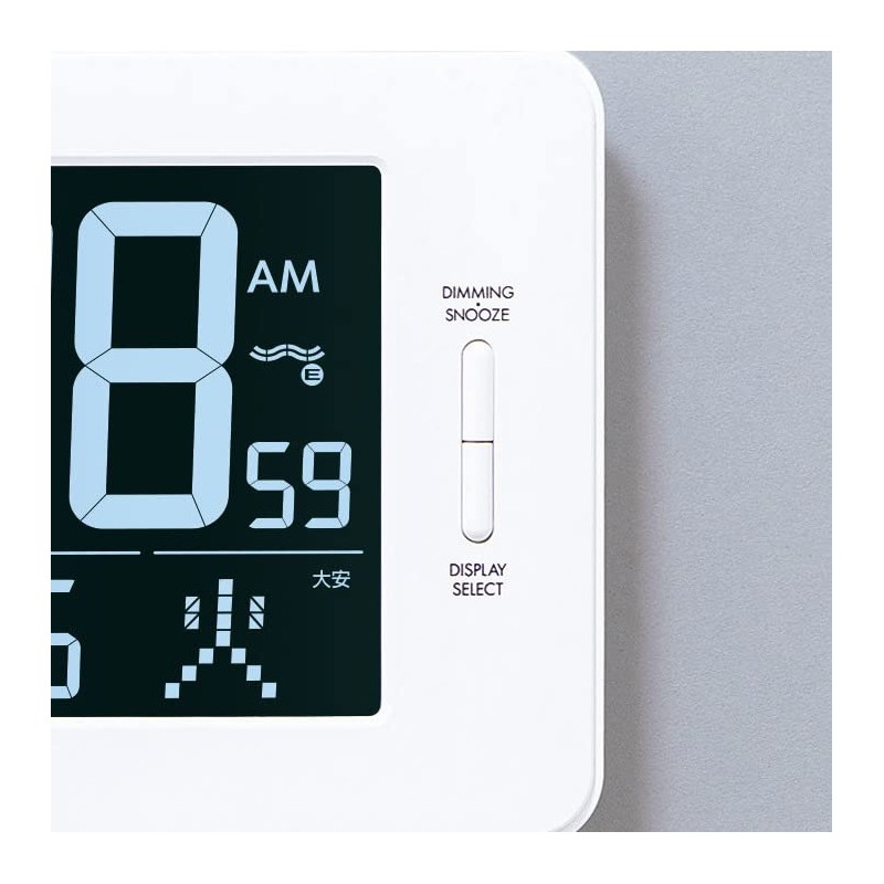 Seiko DL216W Table Clock, Alarm Clock, Radio Control, Digital, AC