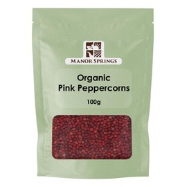 Organic Whole Pink Peppercorns 100g by Manor Springs Organic