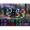 KOSUMOSU Multicolor Digital Clock, 7 Color LED Clock, Neon Clock,