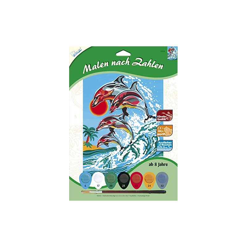 Painting by Numbers, Dolphin, 22,8 x 30,4 cm