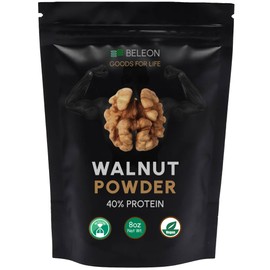 Beleon Goods For Life Walnut Protein Powder 8 oz, Plant Vegan Protein Powder - 40% Protein
