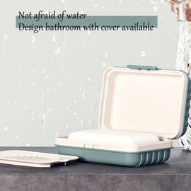 2PCS Travel Soap Box,Leak-Proof Sealed Soap Dish with Cover， Home Plastic Soap Keeps Soap Dry Soap Dish Travel Essentials，Box Leak-Proof