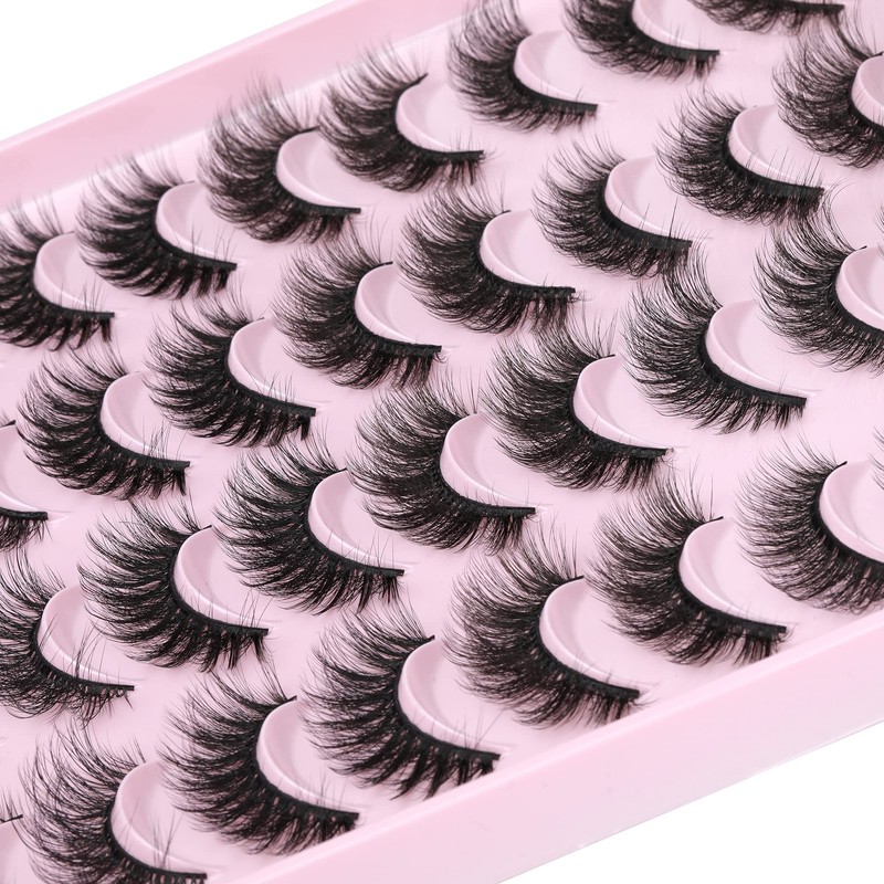 JIMIRE Eyelashes Fluffy 5D Natural False Eyelashes 5 Styles Mixed