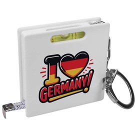Azeeda 'I Love Germany!' Keyring Tape Measure/Spirit Level Tool (KM00039651)