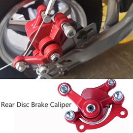 Rear Disc Brake Caliper with Brake Pads Fit for Pocket Bike Mini Dirt Bike Mini ATV Scooter 47cc 49cc Red