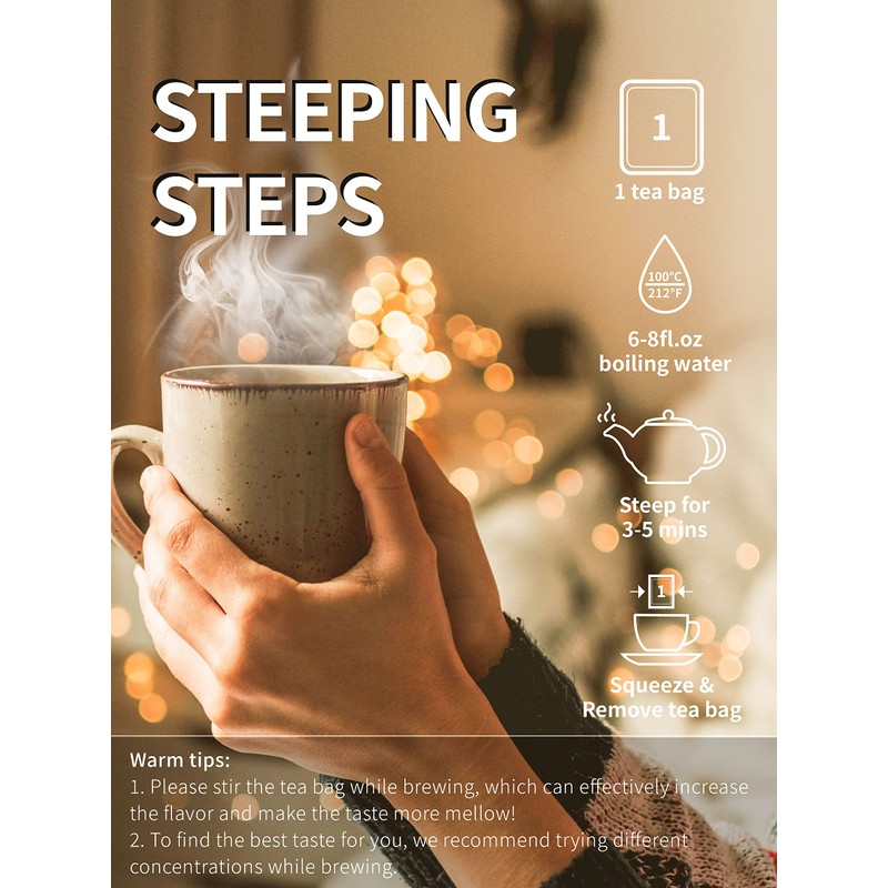 TeeLux Black Tea Bags, Premium Smoked Lapsang Souchong Tea, Caffeinated,